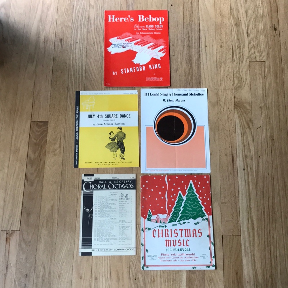 3/$20 💎 Vintage sheet music bebop square dance Christmas unique and fun group